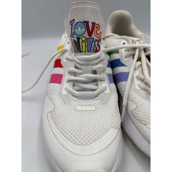 Adidas ZX 1K Boost Pride Colors Sneakers, New. Sz 8
