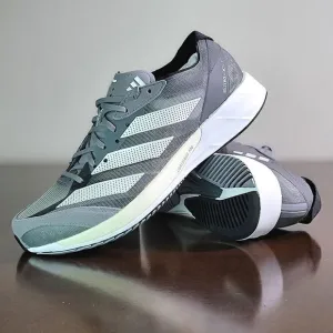 Adidas Adizero Adios 7 Women's Grey Running Shoes White Black Size 8.5 Pro X New