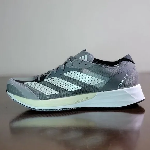 Adidas Adizero Adios 7 Women's Grey Running Shoes White Black Size 8.5 Pro X New