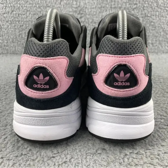 Adidas original yung-96 J Pink Shoes Youth‎ 7 Women 8.5 Suede Mesh Lace Up Grey