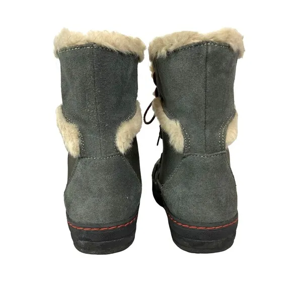 Aetrex Waterproof Fur Trim Winter Boots  Women's Size 7  Gray Snow Boots  BB162W