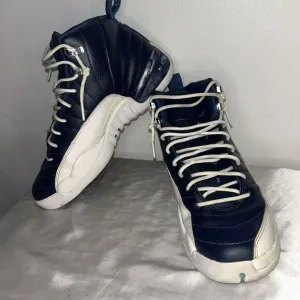 Air Jordan 12 Retro Obsidian Navy Blue White Basketball Sneakers Athletic Shoes