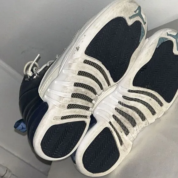 Air Jordan 12 Retro Obsidian Navy Blue White Basketball Sneakers Athletic Shoes