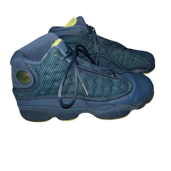 Air Jordan 13 Size 6.5Y Retro Squadron Blue Basketball Shoes Style # 414574-405