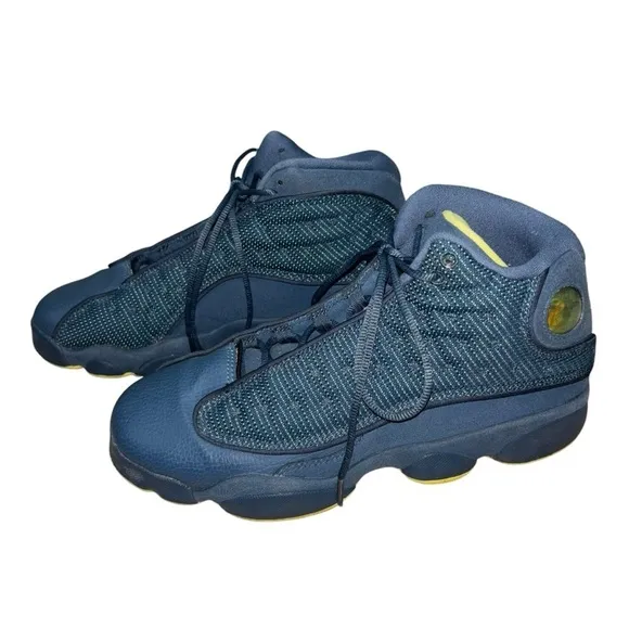 Air Jordan 13 Size 6.5Y Retro Squadron Blue Basketball Shoes Style # 414574-405