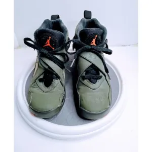 Air Jordan 8 Retro Olive Green &amp; Black Basketball Shoes US 5Y Youth Size