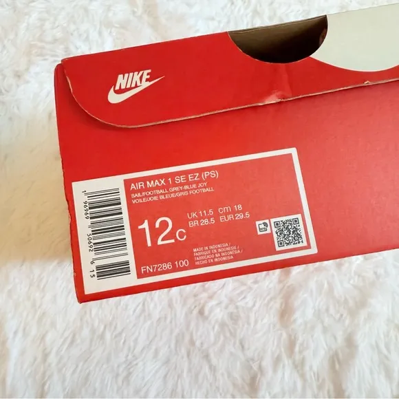 Air Max 1 SE EasyOn Little Kids Girls Size 12C Sneakers Shoes