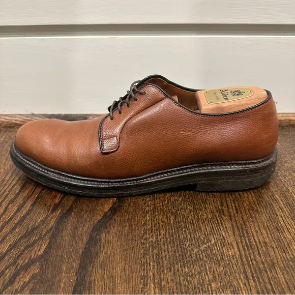 Alden 947 All-Weather Walker Brown Calfskin Pebbled Leather Dress Shoes 10 B/D