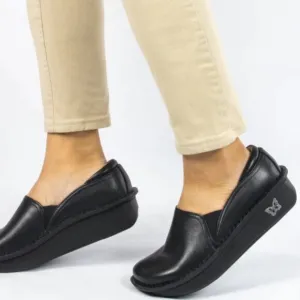 Alegria Debra Black Nappa Shoe size 38/8-8.5 Comfort Nursing Clogs