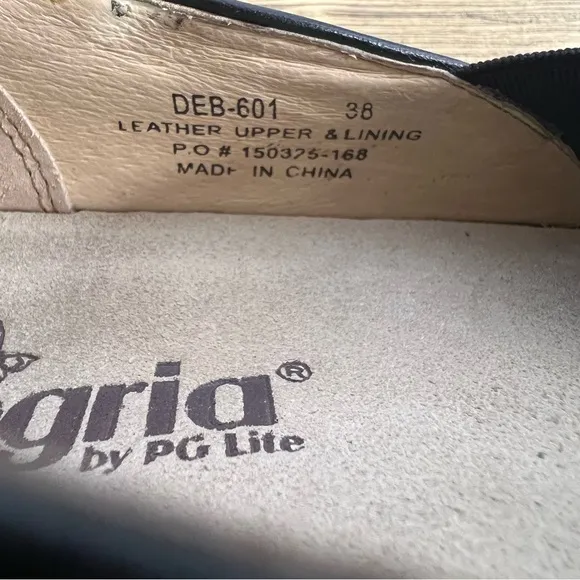 Alegria Debra Black Nappa Shoe size 38/8-8.5 Comfort Nursing Clogs