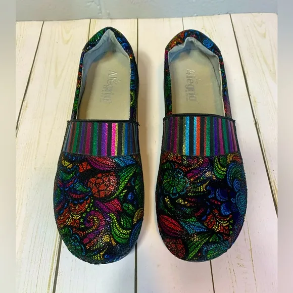 Alegria Glee Stained Glass Signature Leather Comfort Shoe Women's 38/7.5 - 8
