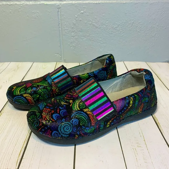 Alegria Glee Stained Glass Signature Leather Comfort Shoe Women's 38/7.5 - 8