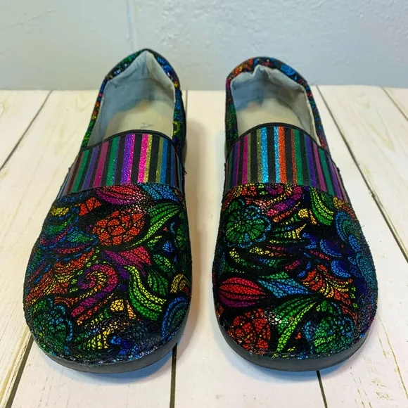 Alegria Glee Stained Glass Signature Leather Comfort Shoe Women's 38/7.5 - 8