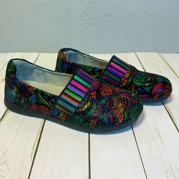 Alegria Glee Stained Glass Signature Leather Comfort Shoe Women's 38/7.5 - 8