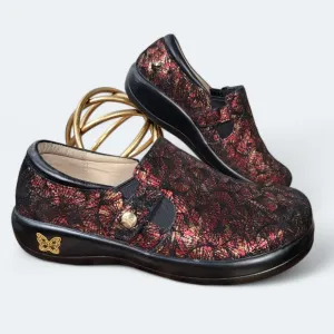 Alegria Kara Elegant Black and Red Women's Shoes Size 38