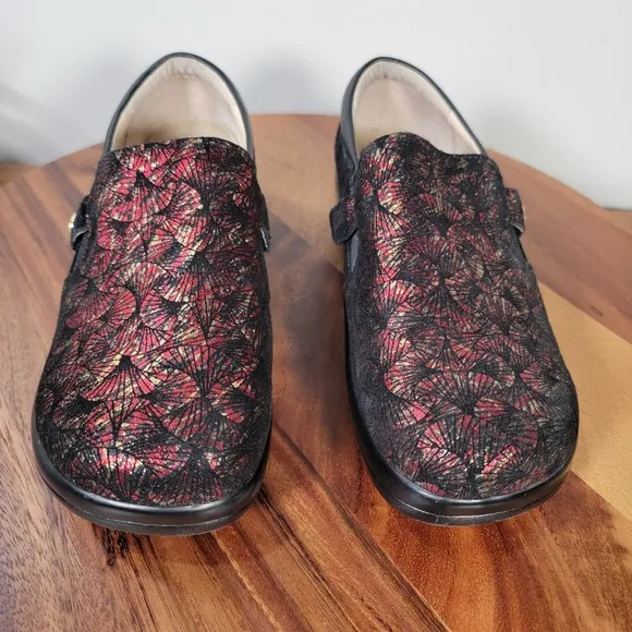 Alegria Kara Elegant Black and Red Women's Shoes Size 38