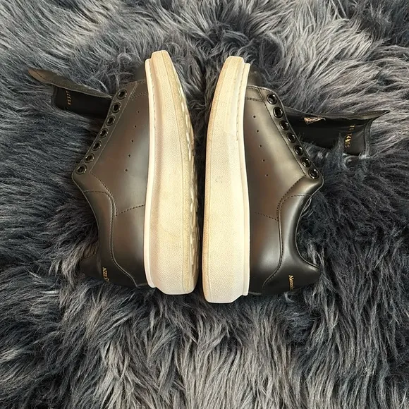 Alexander McQueen Black Leather Sneakers