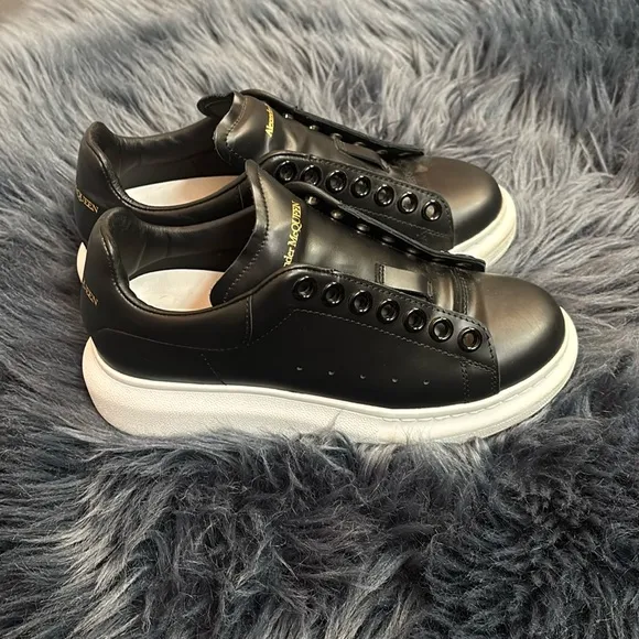 Alexander McQueen Black Leather Sneakers