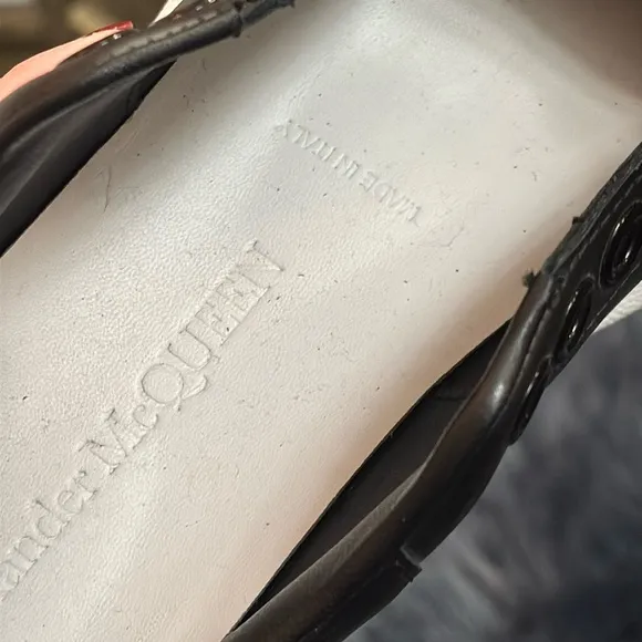 Alexander McQueen Black Leather Sneakers