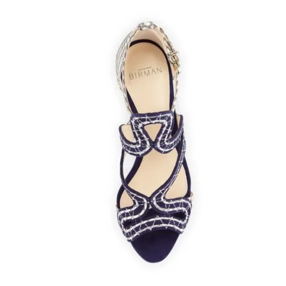 Alexandre Birman  Alice Suede/Snake Sandal Bali/Mono Natural Size EU38/US 7.5