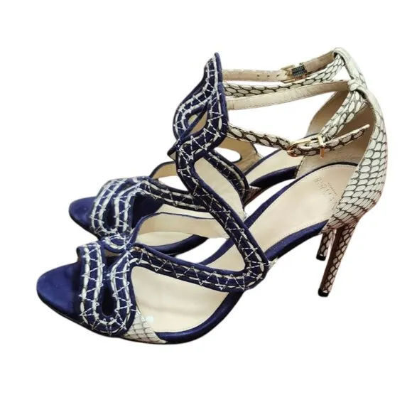 Alexandre Birman  Alice Suede/Snake Sandal Bali/Mono Natural Size EU38/US 7.5