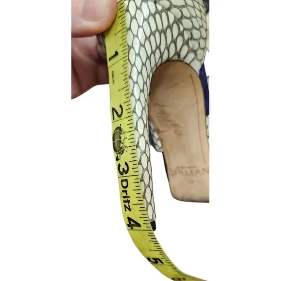 Alexandre Birman  Alice Suede/Snake Sandal Bali/Mono Natural Size EU38/US 7.5