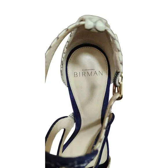 Alexandre Birman  Alice Suede/Snake Sandal Bali/Mono Natural Size EU38/US 7.5
