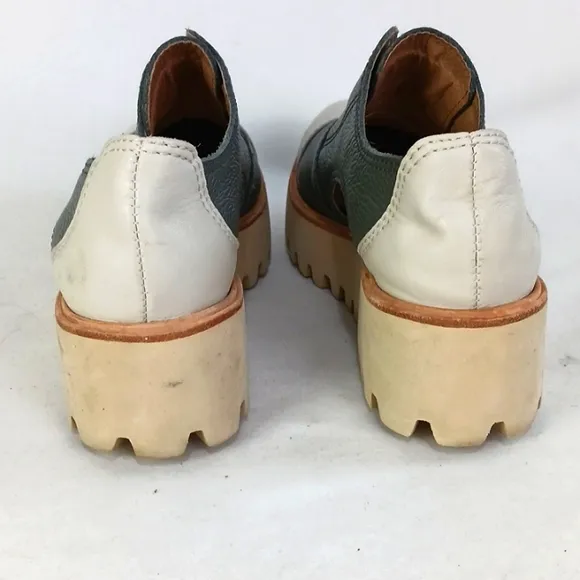 All Black Gray And Cram Platform Shoes.