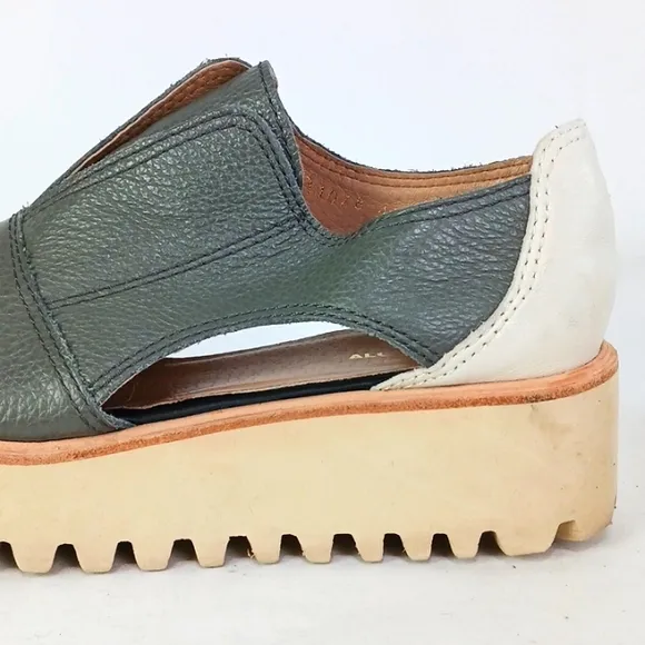 All Black Gray And Cram Platform Shoes.