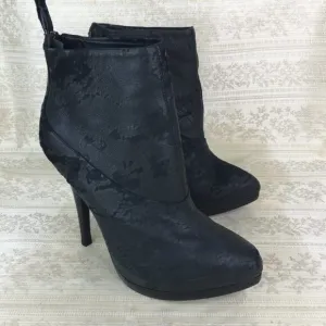 ALL SAINTS spitalfields stilettos black pointed toes ankle booties