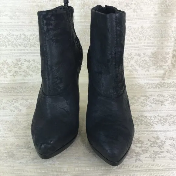 ALL SAINTS spitalfields stilettos black pointed toes ankle booties