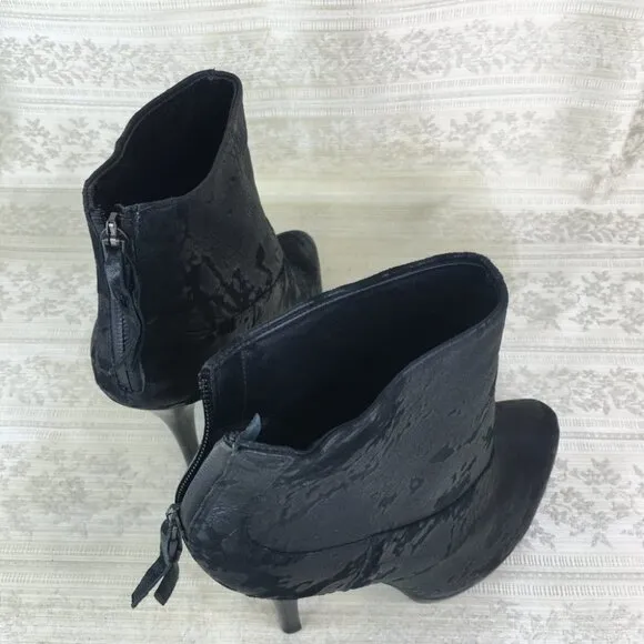 ALL SAINTS spitalfields stilettos black pointed toes ankle booties