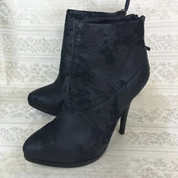 ALL SAINTS spitalfields stilettos black pointed toes ankle booties