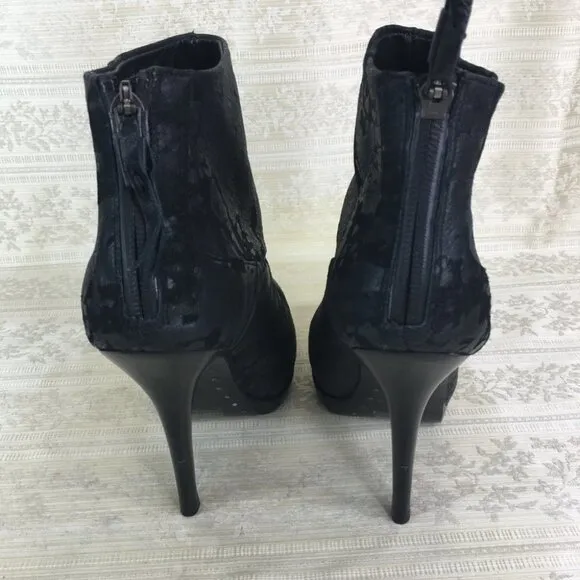 ALL SAINTS spitalfields stilettos black pointed toes ankle booties