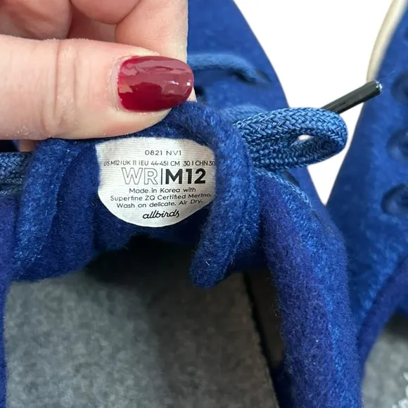 Allbirds Blue Wool Runners Shoes Sneakers Merino Comfort Sam's Club Mens Sz 12