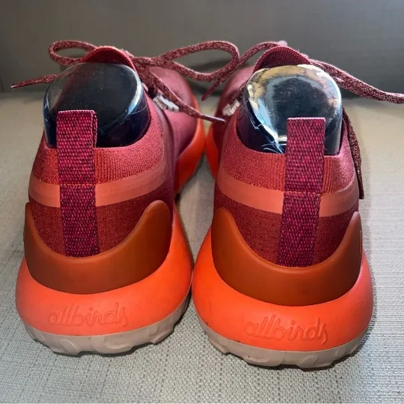 Allbirds Mens Trail  Running Shoes Diablo Red Orange Size 11.5 US Excellent
