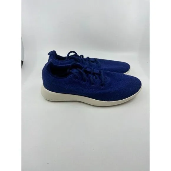 ALLBIRDS Shoes WOOL RUNNERS Mens Size 8 Blue White Running Sneaker 1121 NVI