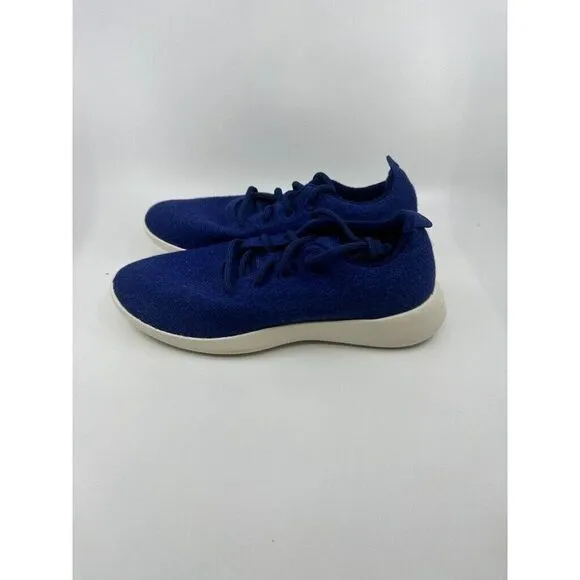 ALLBIRDS Shoes WOOL RUNNERS Mens Size 8 Blue White Running Sneaker 1121 NVI