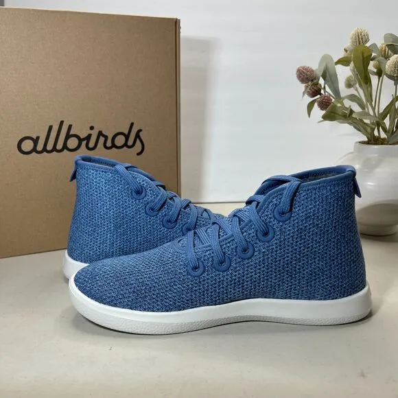 Allbirds Tree Topper Blue Mesh Casual High Top Sneakers Shoes Men's US 8 NWB
