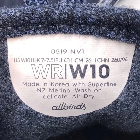 Allbirds WR Wool Runners Comfort Shoes W10