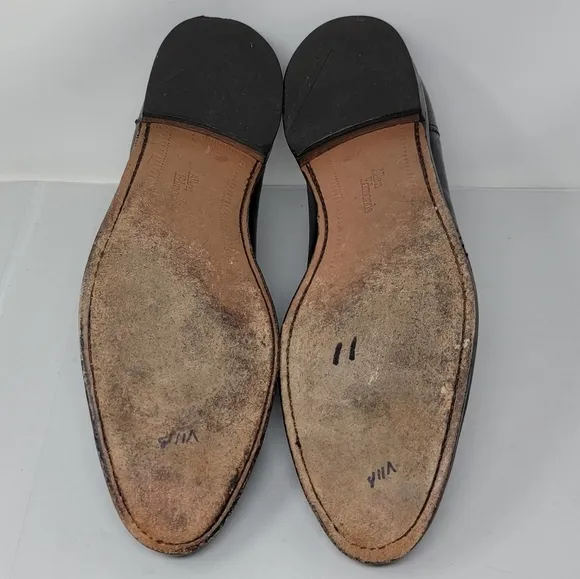 ALLEN EDMONDS La Salle Men's Shoes Leather Black Calf Oxford 4308 Size 13D Used