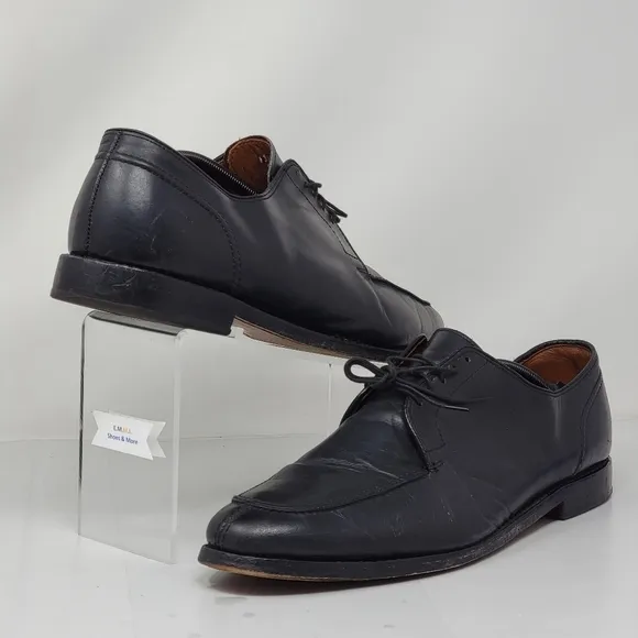 ALLEN EDMONDS La Salle Men's Shoes Leather Black Calf Oxford 4308 Size 13D Used