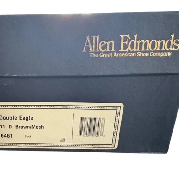 Allen Edmonds Men's Double Eagle Golf Shoe Bown/Mesh Size 11 D