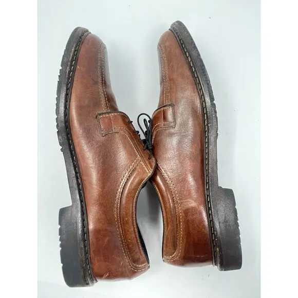 Allen Edmonds Wilbert Comfort Shoes Derby Split Toe Mens Size 13 C Brown Leather