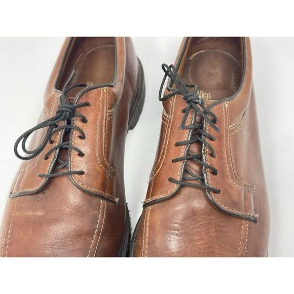 Allen Edmonds Wilbert Comfort Shoes Derby Split Toe Mens Size 13 C Brown Leather
