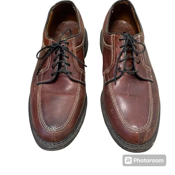 Allen Edmonds Wilbert Shoes Mens Size 91/2 E Wide Comfort Brown Leather Dress