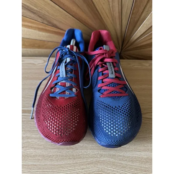 Altra Escalante Racer USA Shoes Men Blue Red Running Mesh Sneakers Sz 10