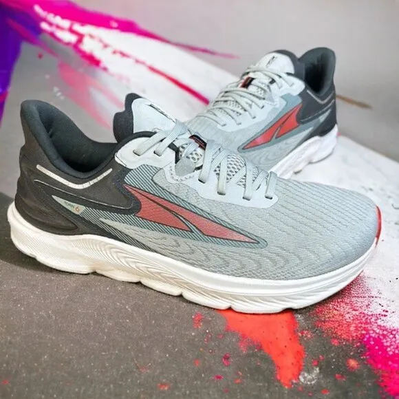 Altra Torin 6 Gray Red Running Walking Comfort Road Gym Sneaker Shoe Size US 9