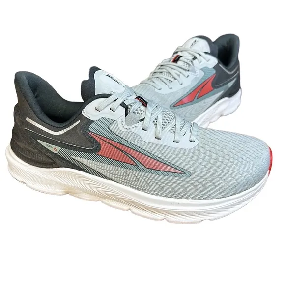 Altra Torin 6 Gray Red Running Walking Comfort Road Gym Sneaker Shoe Size US 9