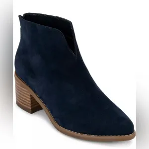 Aqua College Woman's Emily Black Suede Waterproof Black Ankle Boots Size